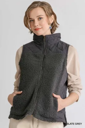 Quilted Vest - grey