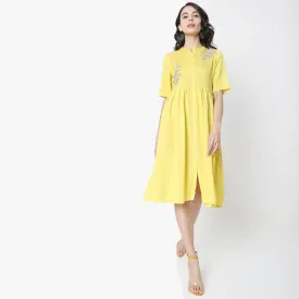 Regular Fit Embroidered Top