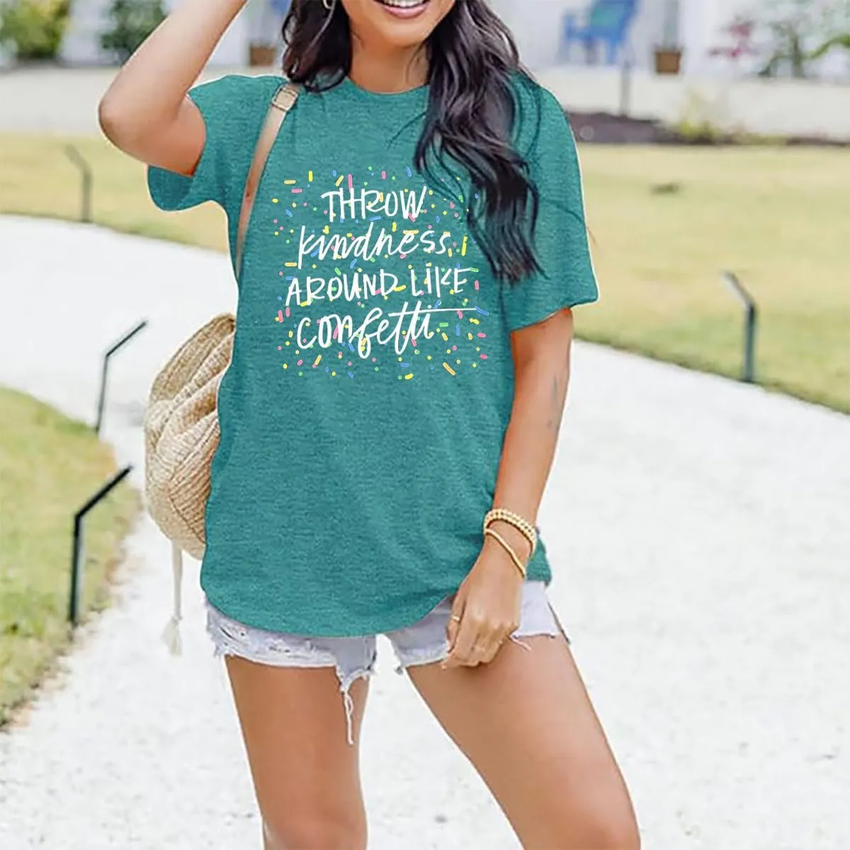 Teacher Shirts for Women Throw Kindness Around Like Confetti Tshirt Inspirational Teacher T Shirt Kindness Tee Top