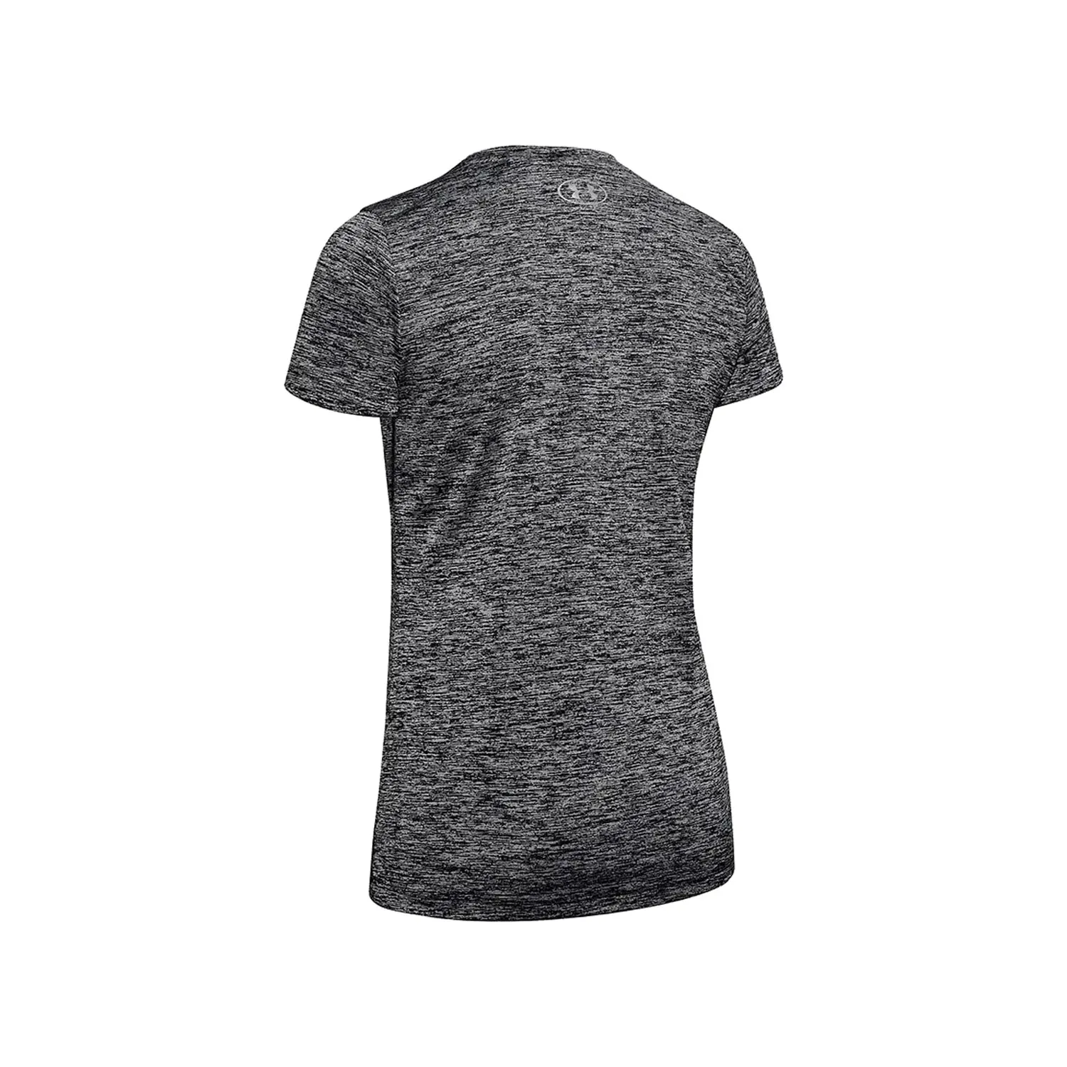 Under Armour Women's Tech SSC-Twist-Blk T-Shirt (Black/Metallic Silver)