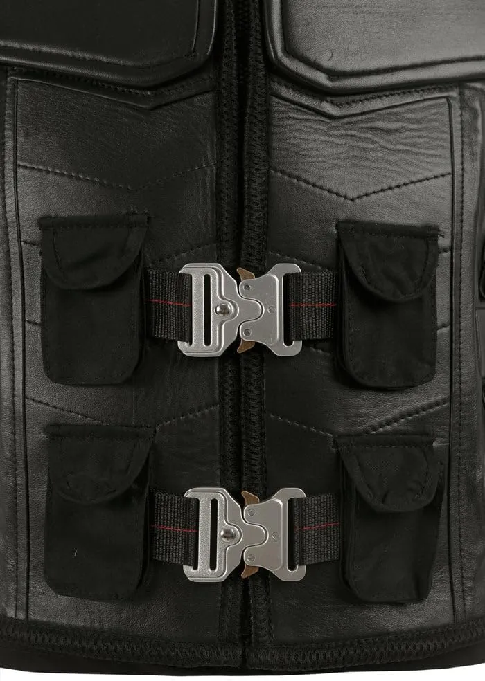 Unisex Trinity Blade Costume Vest for Cosplay - Military Style Leather Tactical Vest