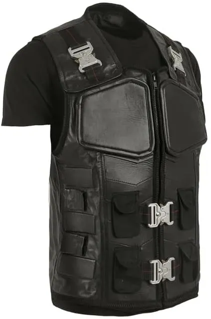 Unisex Trinity Blade Costume Vest for Cosplay - Military Style Leather Tactical Vest