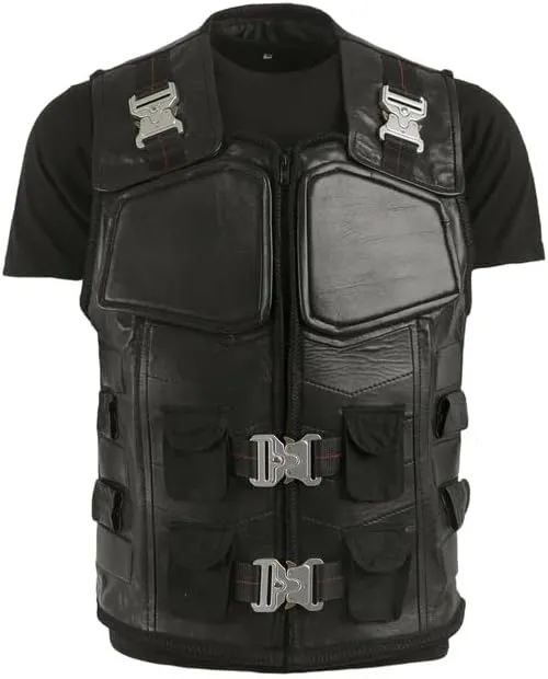 Unisex Trinity Blade Costume Vest for Cosplay - Military Style Leather Tactical Vest