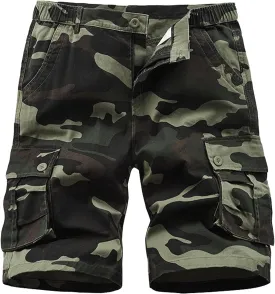 VtuAOL Men's Cargo Shorts for Men Casual Cotton Fishing Hiking Shorts with Multi Pockets