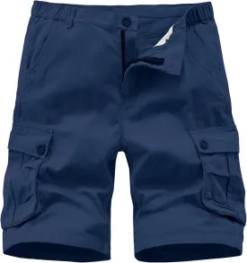 VtuAOL Men's Cargo Shorts for Men Casual Cotton Fishing Hiking Shorts with Multi Pockets