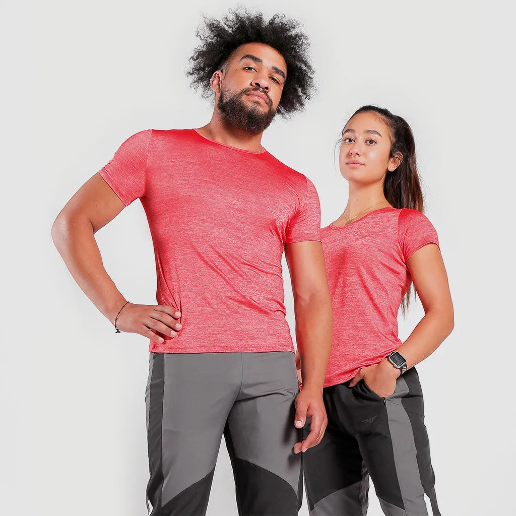 WOMEN TEAMWORK T-SHIRT(CANDY-RED)
