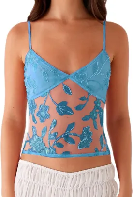 Women Y2K Sequin Lace Camisole Coquette V Neck Tie Up Halter Cami Crop Top Summer Beach Vacation Backless Tank Top