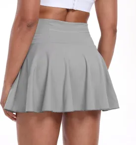 Womens Tennis Skirt with Built-in Shorts High Waisted Pleated Golf Skirts for Women Skater Uniform Cheer Skirt